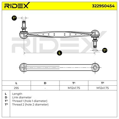Stabilizer Link RIDEX 3229S0454 3229S0454 - photo 5