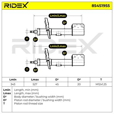 Shock Absorber RIDEX 854S1955 854S1955 - photo 5
