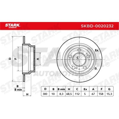 Brake Disc Stark SKBD-0020232 SKBD-0020232 - photo 3