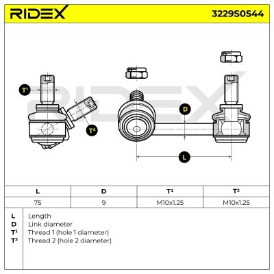 Stabilizer Link RIDEX 3229S0544 3229S0544 - photo 5
