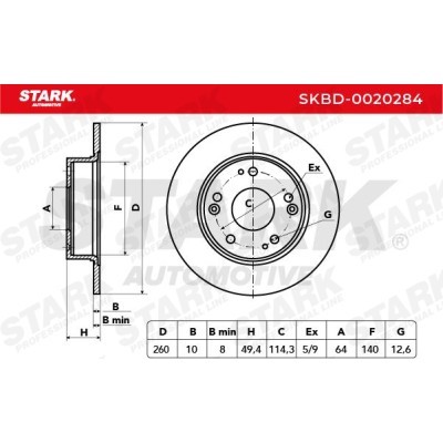 Brake Disc Stark SKBD-0020284 SKBD-0020284 - photo 5