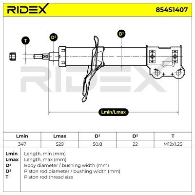 Shock Absorber RIDEX 854S1407 854S1407 - photo 10
