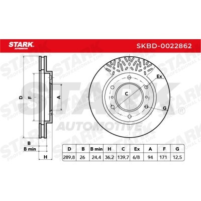 Brake Disc Stark SKBD-0022862 SKBD-0022862 - photo 5