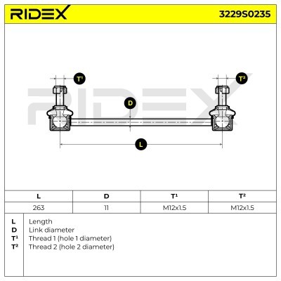 Stabilizer Link RIDEX 3229S0235 3229S0235 - photo 6