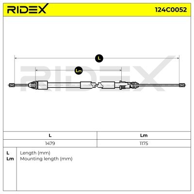 Cable Pull, Parking Brake RIDEX 124C0052 124C0052 - photo 11