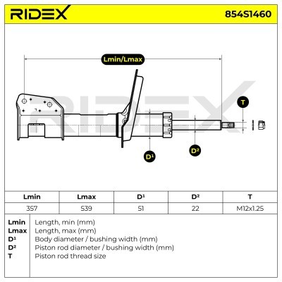 Shock Absorber RIDEX 854S1460 854S1460 - photo 7