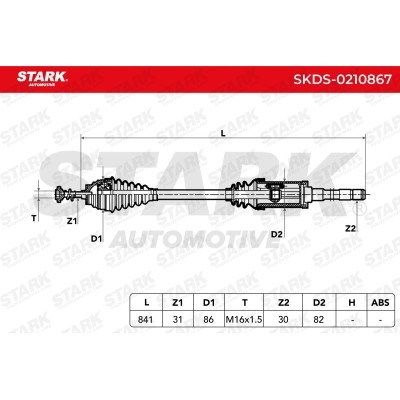 Drive Shaft Stark SKDS-0210867 SKDS-0210867 - photo 3
