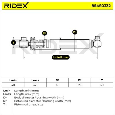 Shock Absorber RIDEX 854S0332 854S0332 - photo 4