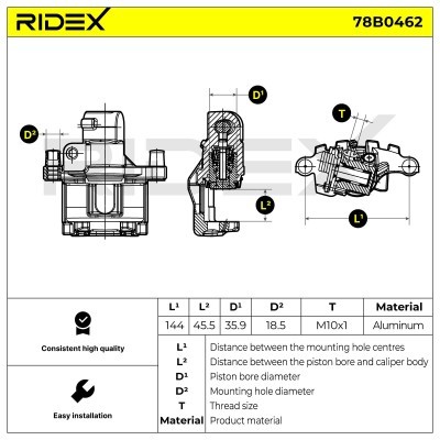 Brake Caliper RIDEX 78B0462 78B0462 - photo 5