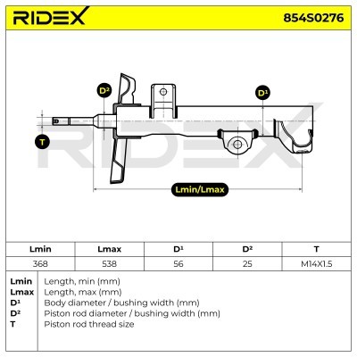 Shock Absorber RIDEX 854S0276 854S0276 - photo 5