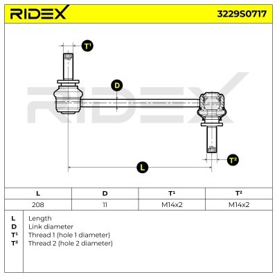 Stabilizer Link RIDEX 3229S0717 3229S0717 - photo 5