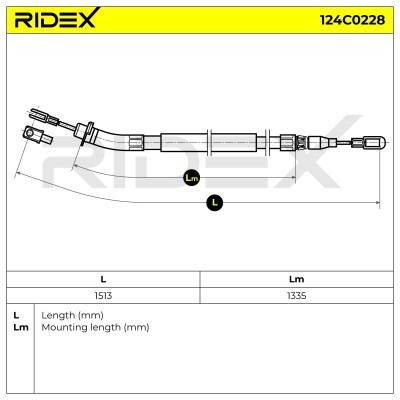 Cable Pull, Parking Brake RIDEX 124C0228 124C0228 - photo 5