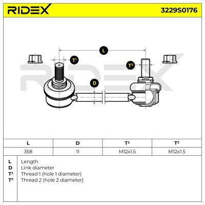 Stabilizer Link RIDEX 3229S0176 3229S0176 - photo 9
