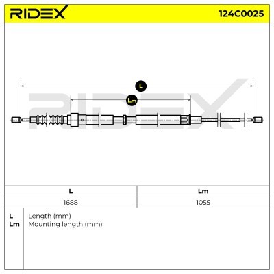 Cable Pull, Parking Brake RIDEX 124C0025 124C0025 - photo 6