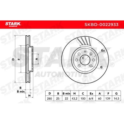 Brake Disc Stark SKBD-0022933 SKBD-0022933 - photo 3