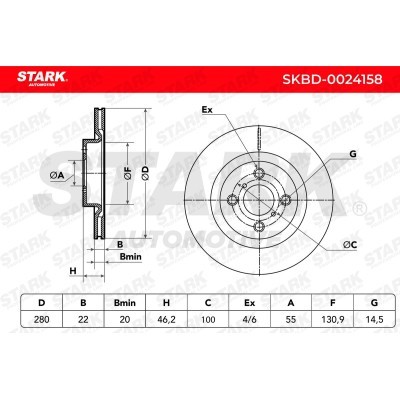 Brake Disc Stark SKBD-0024158 SKBD-0024158 - photo 7