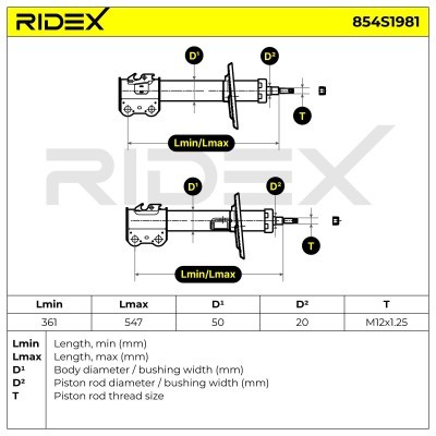 Shock Absorber RIDEX 854S1981 854S1981 - photo 8