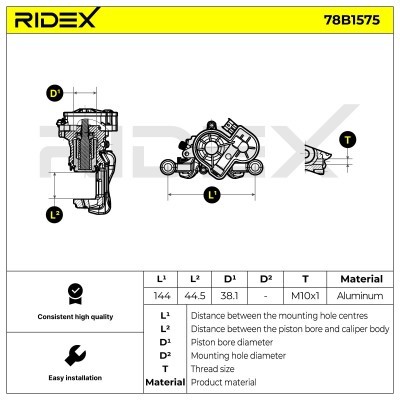 Brake Caliper RIDEX 78B1575 78B1575 - photo 5
