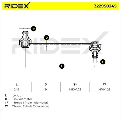Stabilizer Link RIDEX 3229S0245 3229S0245 - photo 6