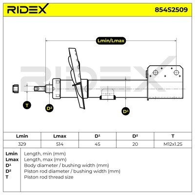 Shock Absorber RIDEX 854S2509 854S2509 - photo 8