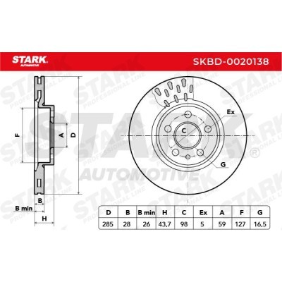 Brake Disc Stark SKBD-0020138 SKBD-0020138 - photo 5