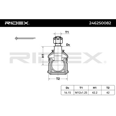 Ball Joint RIDEX 2462S0082 2462S0082 - photo 2