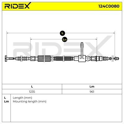 Cable Pull, Parking Brake RIDEX 124C0080 124C0080 - photo 6