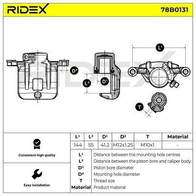 Brake Caliper RIDEX 78B0131 78B0131 - photo 8