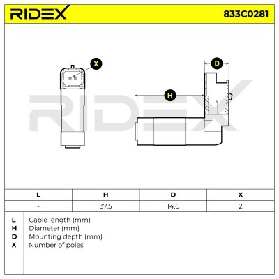 Crankshaft Pulse Sensor RIDEX 833C0281 833C0281 - photo 6
