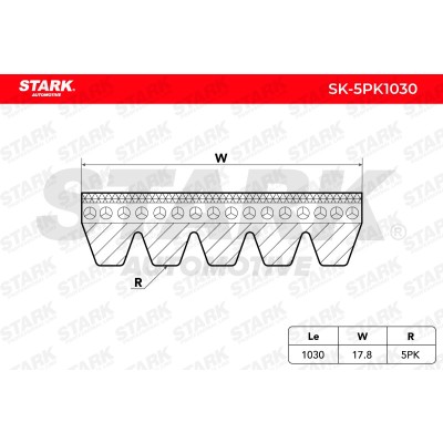 V-Ribbed Belt Stark SK-5PK1030 SK-5PK1030 - photo 3