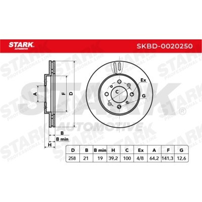 Brake Disc Stark SKBD-0020250 SKBD-0020250 - photo 5
