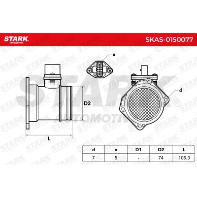 Air Mass Sensor Stark SKAS-0150077 SKAS-0150077 - photo 6