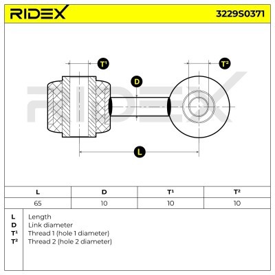 Stabilizer Link RIDEX 3229S0371 3229S0371 - photo 6