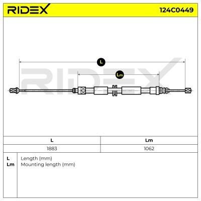 Cable Pull, Parking Brake RIDEX 124C0449 124C0449 - photo 6