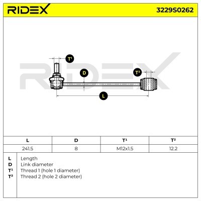 Stabilizer Link RIDEX 3229S0262 3229S0262 - photo 8