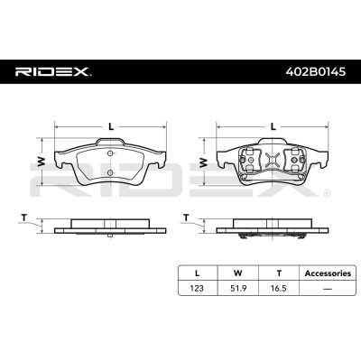 Brake Pads Set RIDEX 402B0145 402B0145 - photo 6