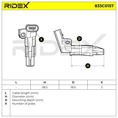 Crankshaft Pulse Sensor RIDEX 833C0157 833C0157 - photo 6