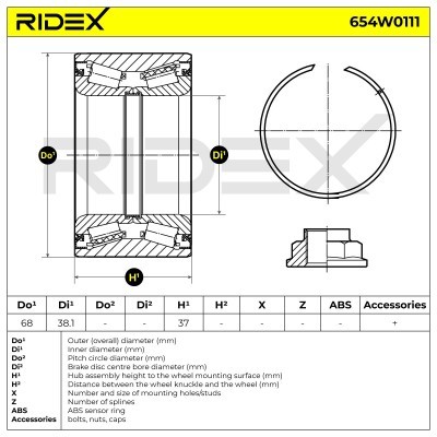 Wheel Bearing RIDEX 654W0111 654W0111 - photo 3
