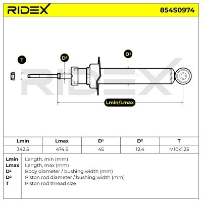 Shock Absorber RIDEX 854S0974 854S0974 - photo 4