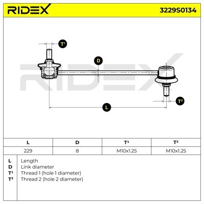 Stabilizer Link RIDEX 3229S0134 3229S0134 - photo 10