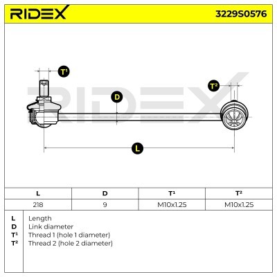 Stabilizer Link RIDEX 3229S0576 3229S0576 - photo 6