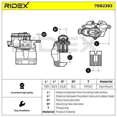 Brake Caliper RIDEX 78B2383 78B2383 - photo 6
