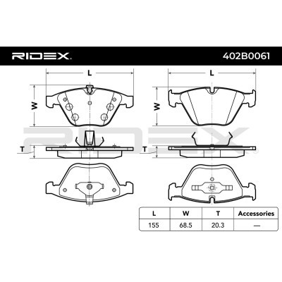 Brake Pads Set RIDEX 402B0061 402B0061 - photo 4