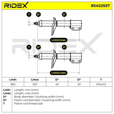 Shock Absorber RIDEX 854S2557 854S2557 - photo 6