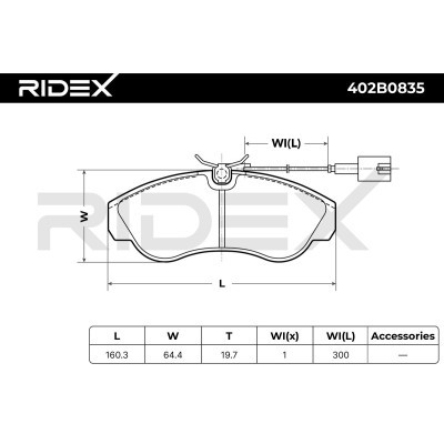 Brake Pads Set RIDEX 402B0835 402B0835 - photo 7