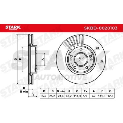 Brake Disc Stark SKBD-0020103 SKBD-0020103 - photo 5