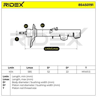 Shock Absorber RIDEX 854S0191 854S0191 - photo 9