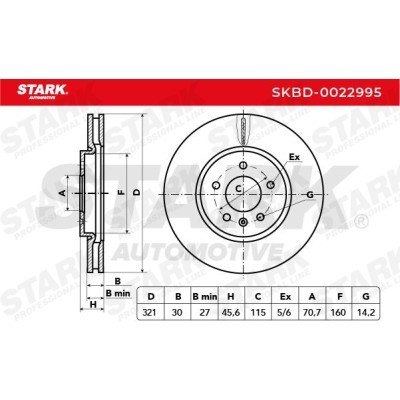 Brake Disc Stark SKBD-0022995 SKBD-0022995 - photo 3