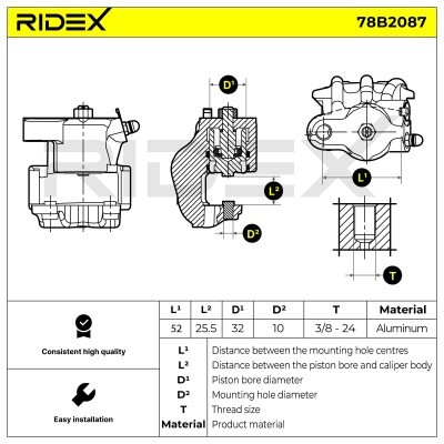 Brake Caliper RIDEX 78B2087 78B2087 - photo 5