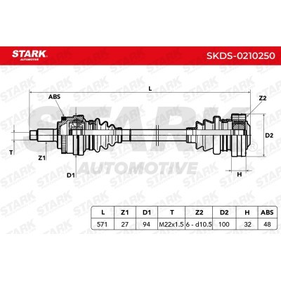 Drive Shaft Stark SKDS-0210250 SKDS-0210250 - photo 4